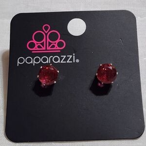 Paparazzi Dazzling Ruby Red Stud Earrings